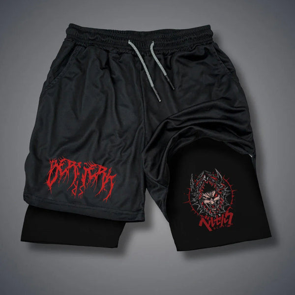 Men’s 2-in-1 Compression Running Shorts with Phone Pocket