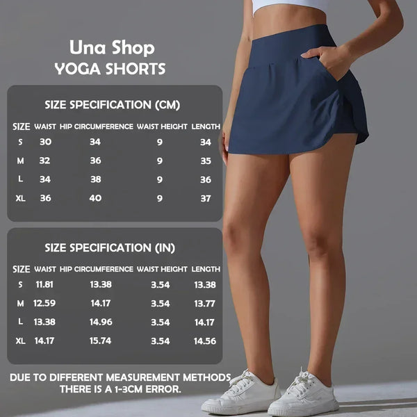 High Waist Push Up Yoga Shorts with Pockets Women