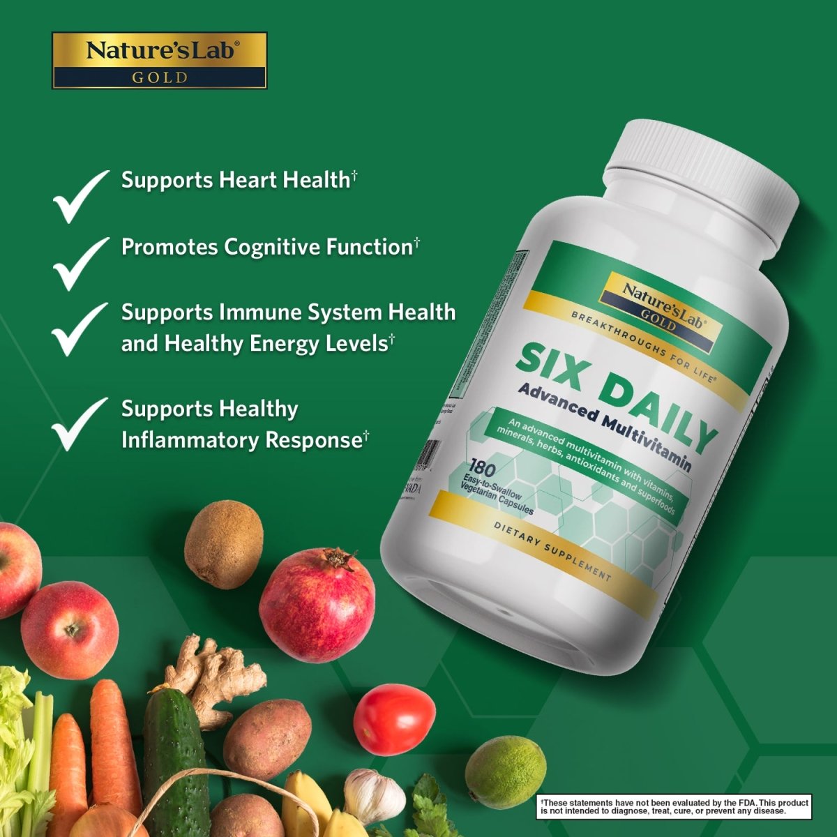 Gold Six Daily Advanced Multivitamin Capsules