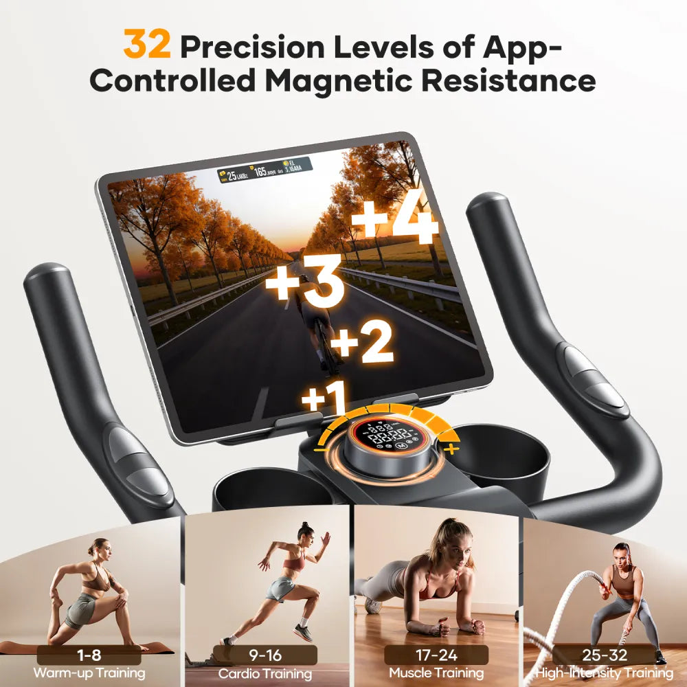 Toputure Magnetic Exercise Bike Indoor Cycling Trainer