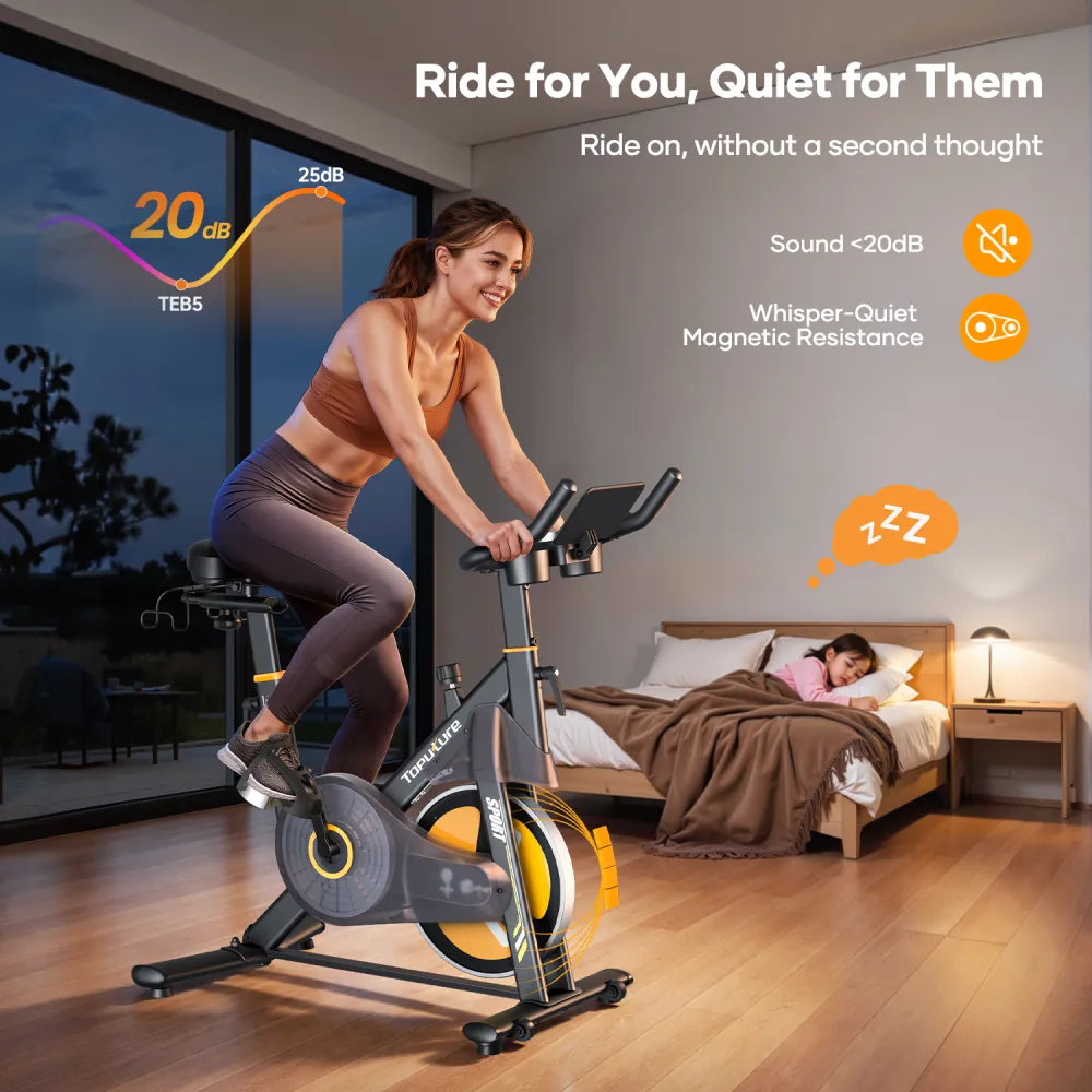 Toputure Magnetic Exercise Bike Indoor Cycling Trainer