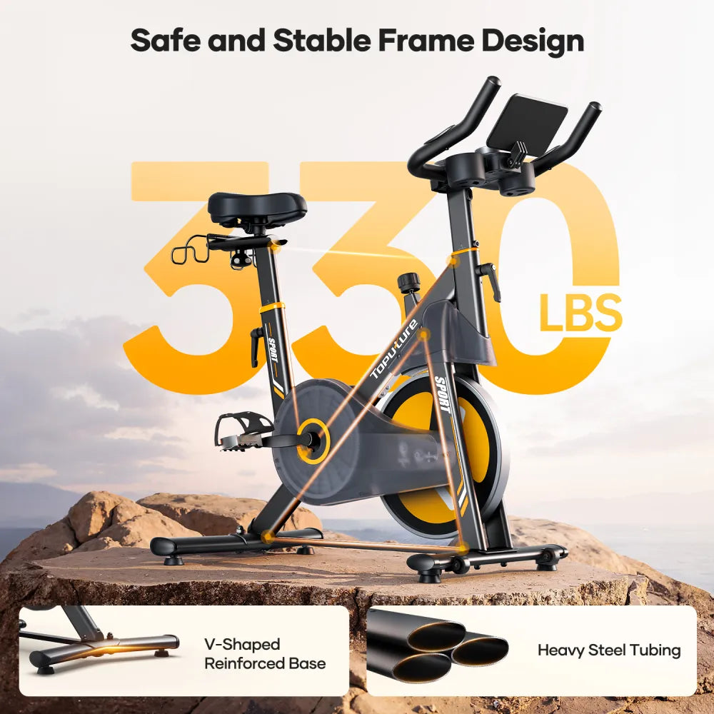 Toputure Magnetic Exercise Bike Indoor Cycling Trainer