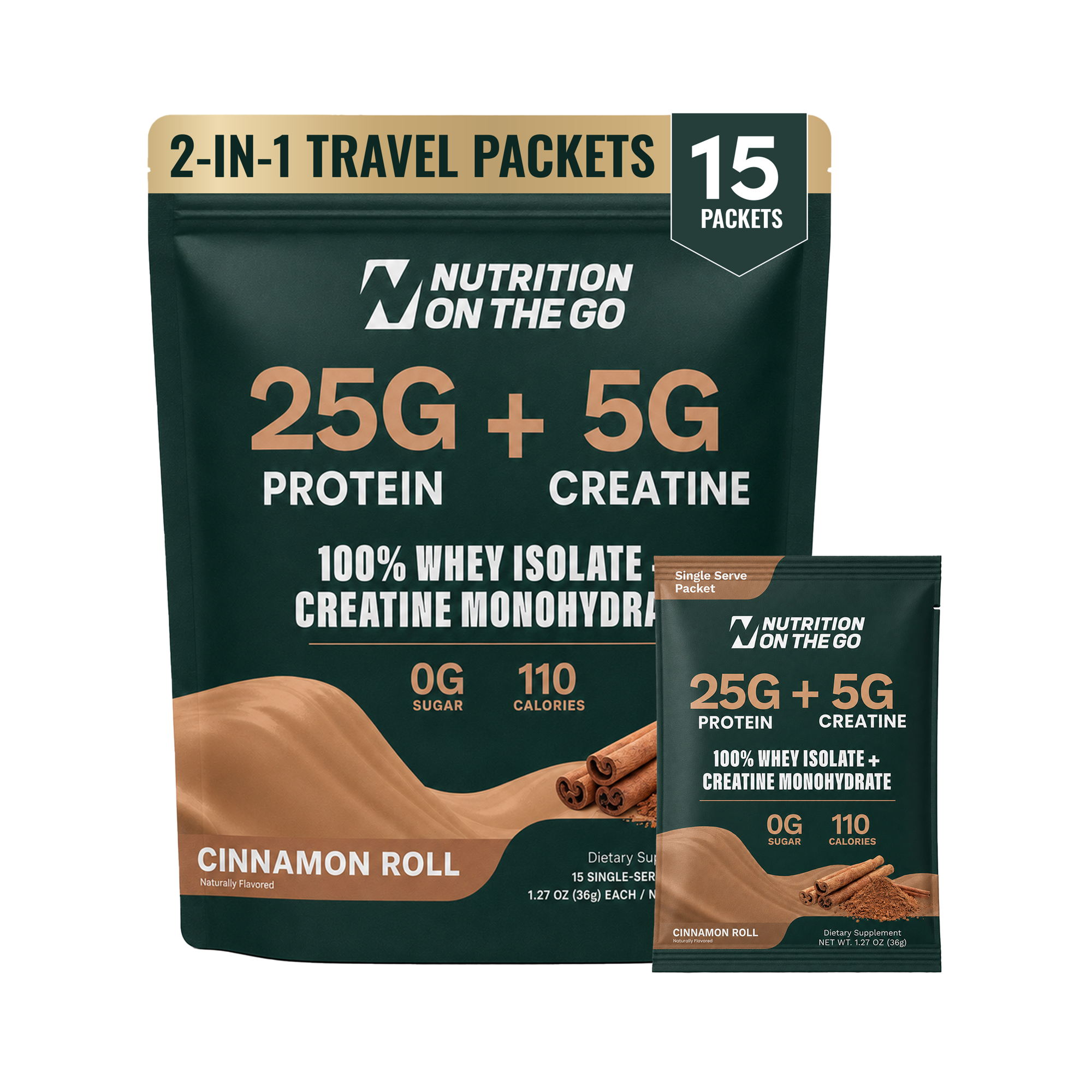 Whey Protein Isolate Creatine Travel Packets for Fitness