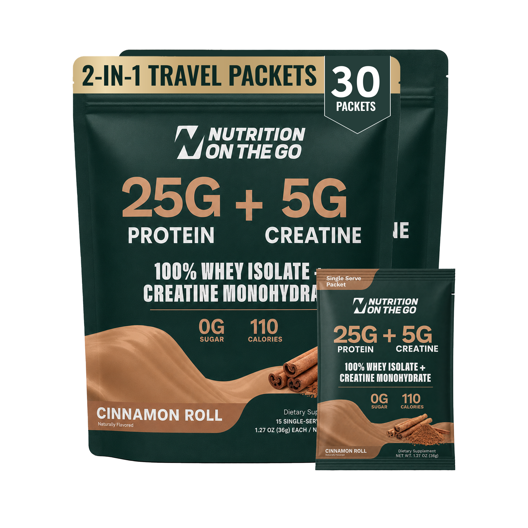 Whey Protein Isolate Creatine Travel Packets for Fitness