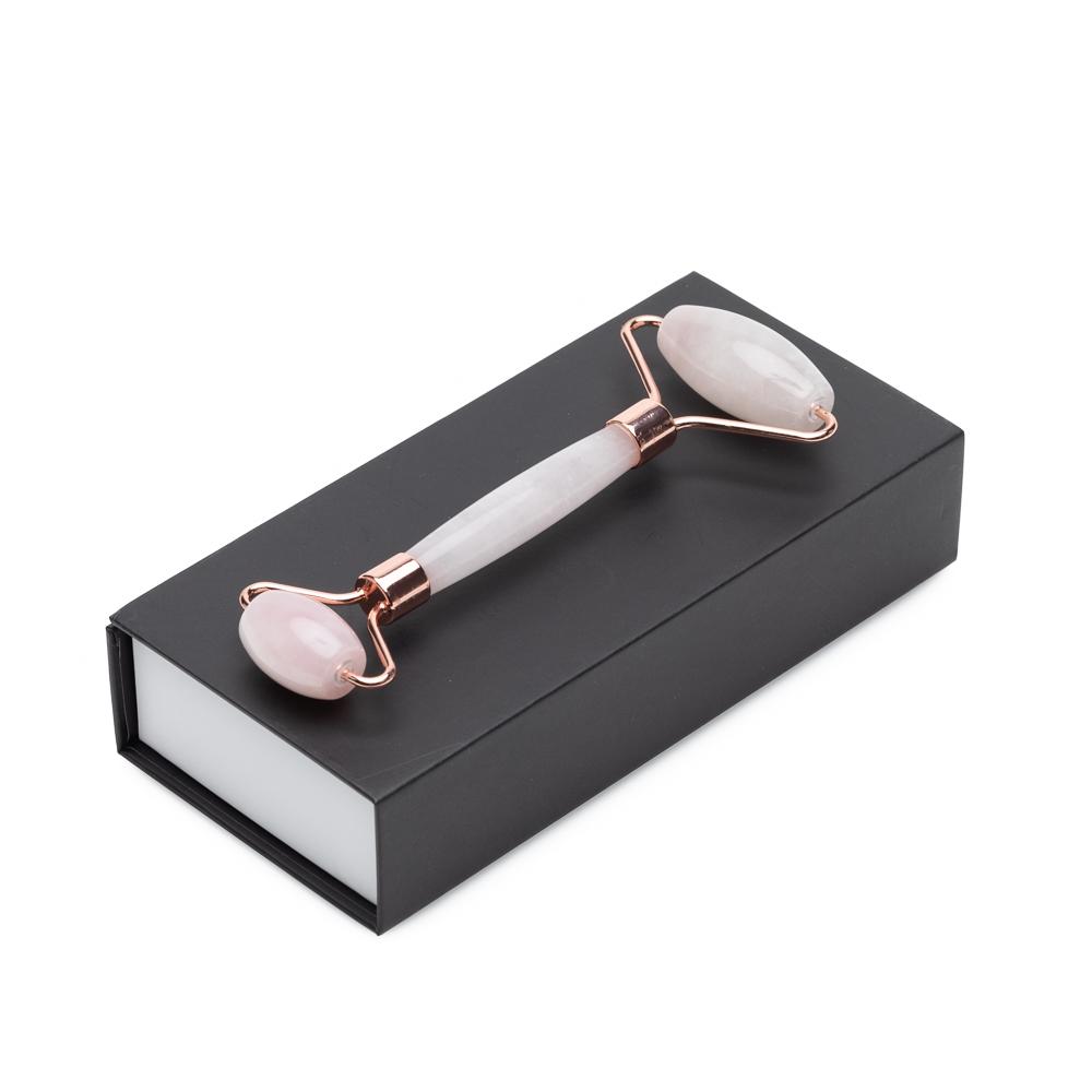 Rose Quartz Dual Ended Facial Roller Beauty Tool