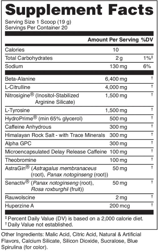 Bucked Up High Stimulant Pre Workout Formula